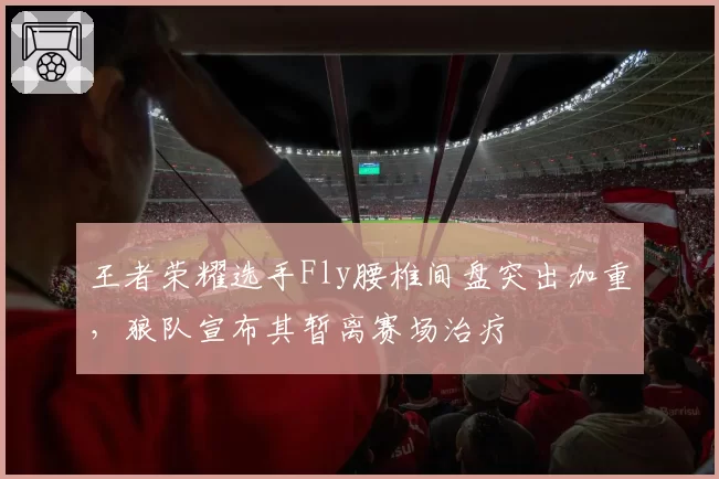 王者荣耀选手Fly腰椎间盘突出加重，狼队宣布其暂离赛场治疗